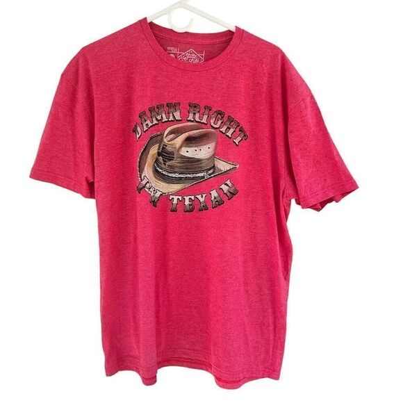 State Life Men's XL Red Texan Graphic T-Shirt Short Sleeve Crew Neck - Picture 1 of 4